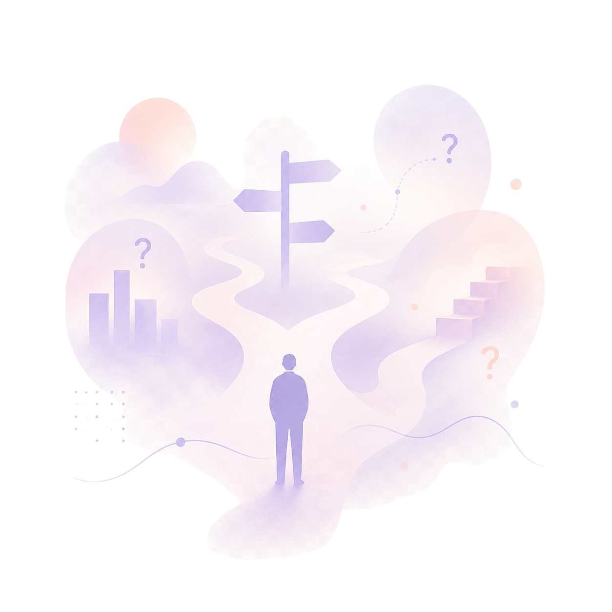 Career direction confusion visual